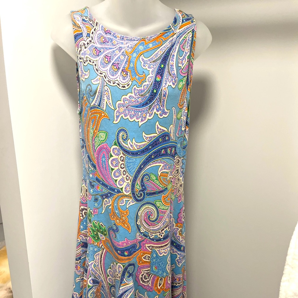 Paisley blue pink Ralph Lauren Dress.
